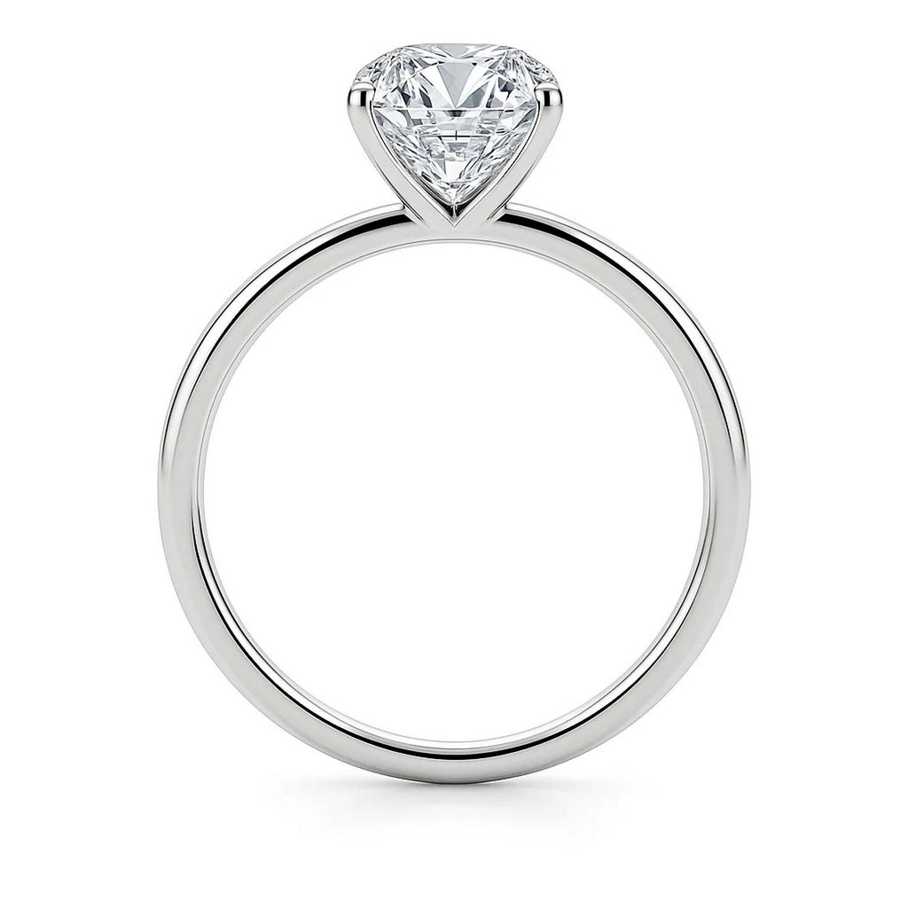 5 Carat Emerald Cut Lab Grown Diamond Solitaire Ring in 14K White Gold | IGI Certified G VS1