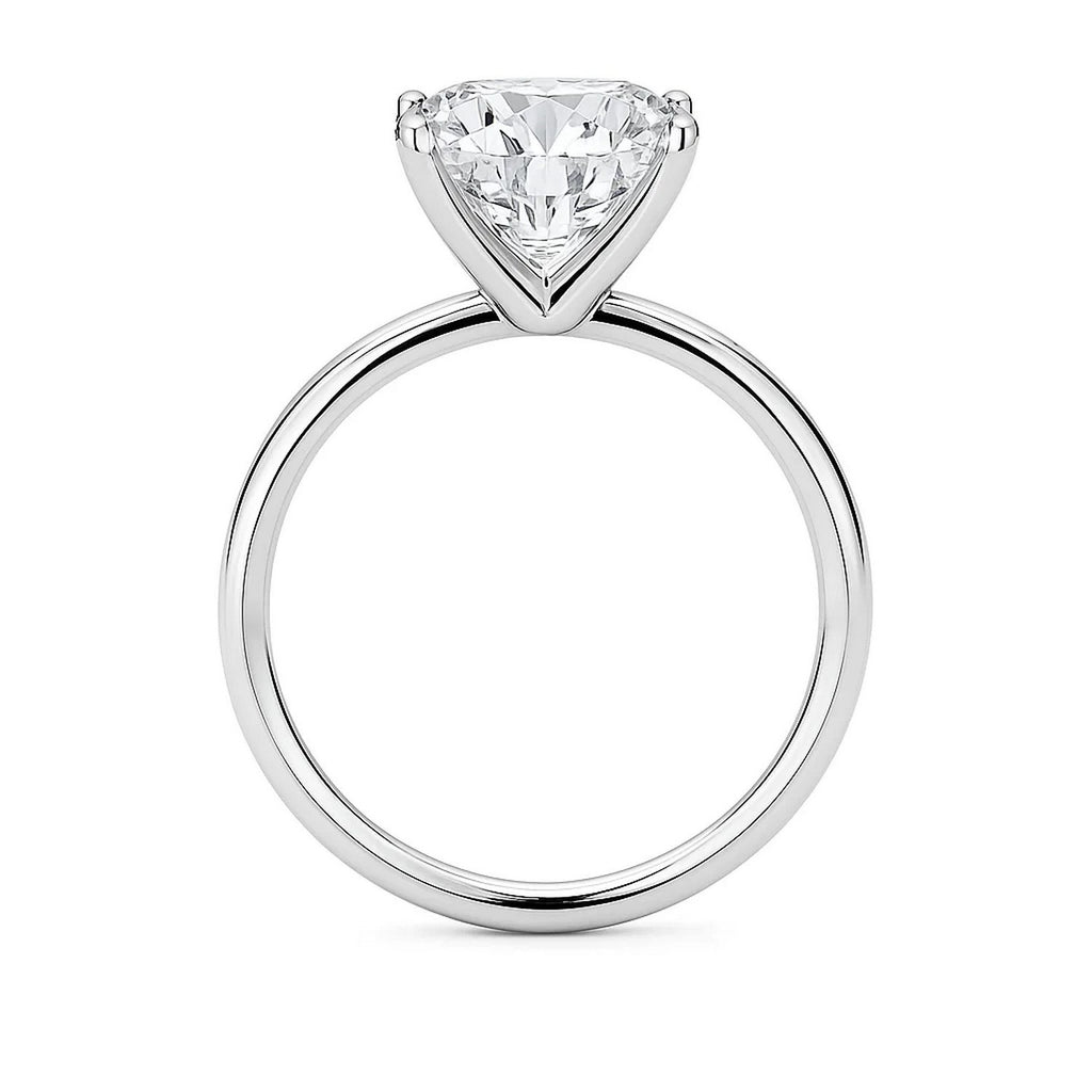 3 Carat Cushion Lab Grown IGI G/VS1 Diamond Solitaire Ring in 14K White Gold