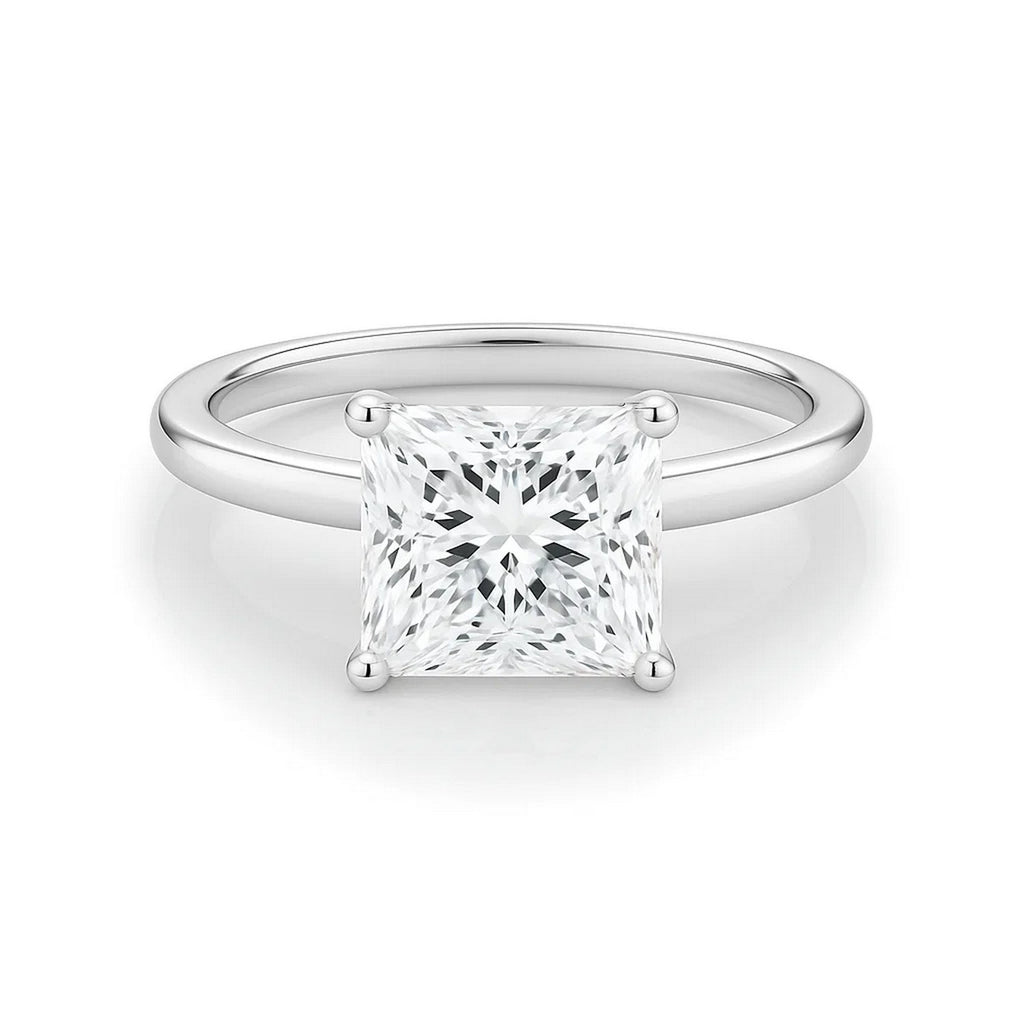 2 Carat Princess Lab Grown IGI G/VS1 Diamond Solitaire Ring in 14K White Gold