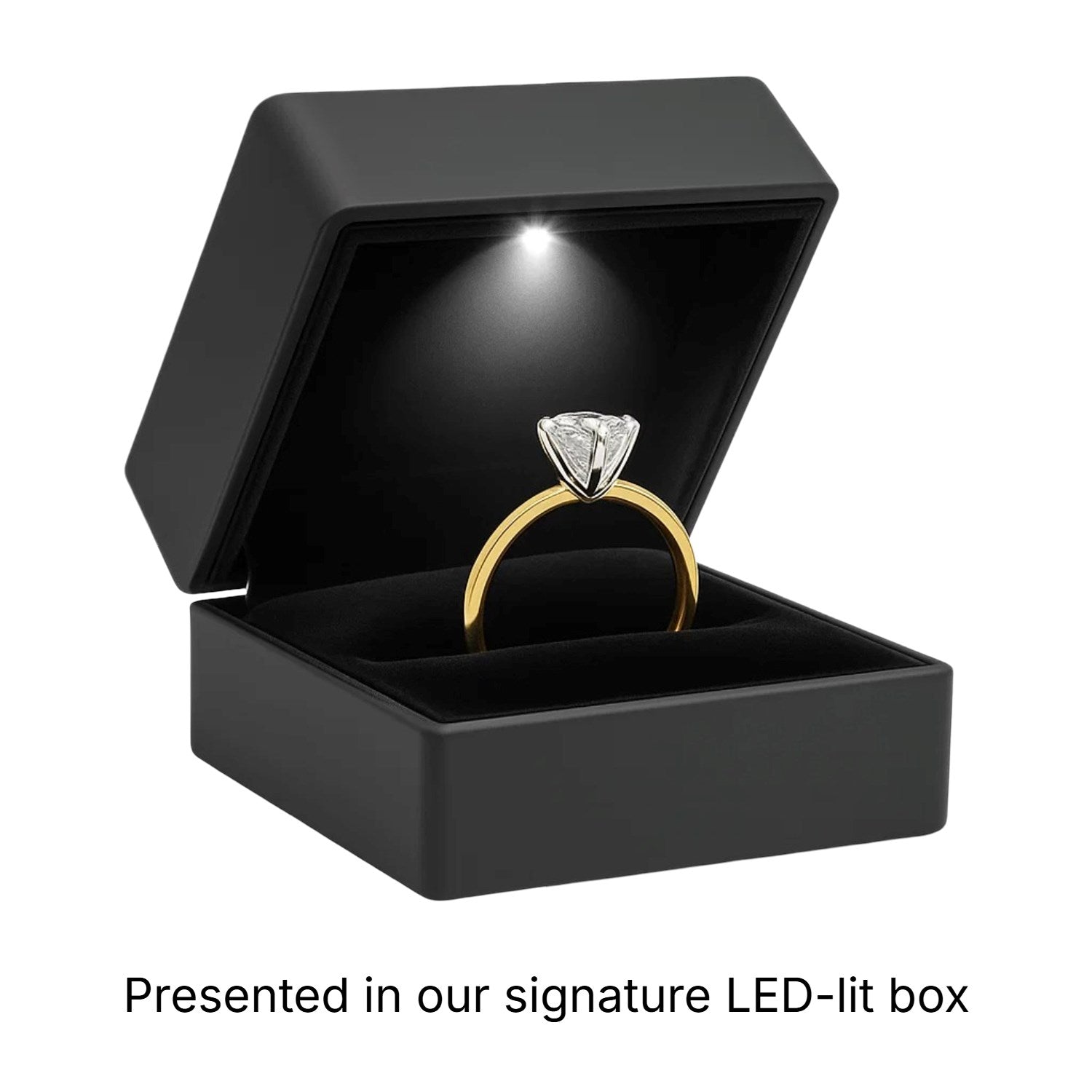1.50Ct Radiant Lab Grown IGI G/VS1 Diamond Ring in 14K Yellow Gold