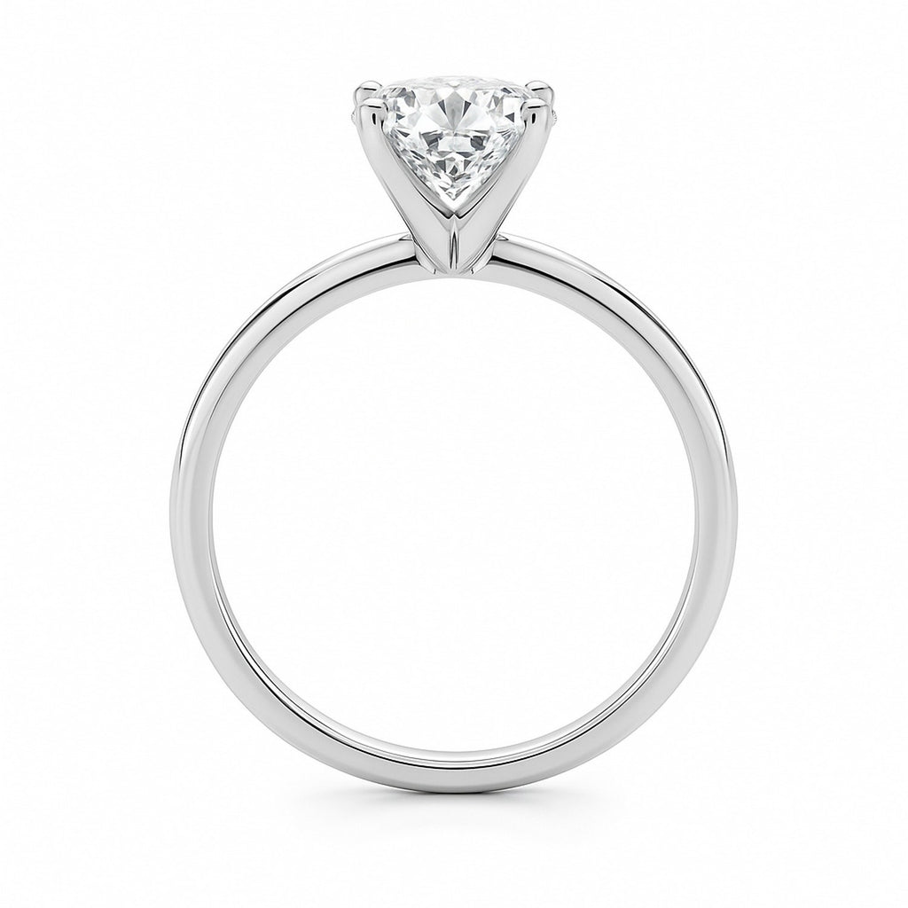 1 1/2 Carat Cushion Lab Grown IGI G/VS1 Diamond Solitaire Ring in 10K White Gold