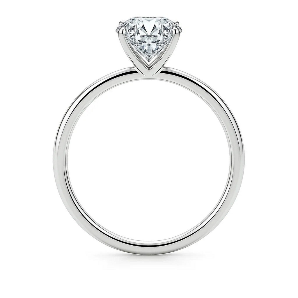 3 Carat Emerald Cut Lab Grown Diamond Solitaire Ring in 10K White Gold | IGI Certified G VS1