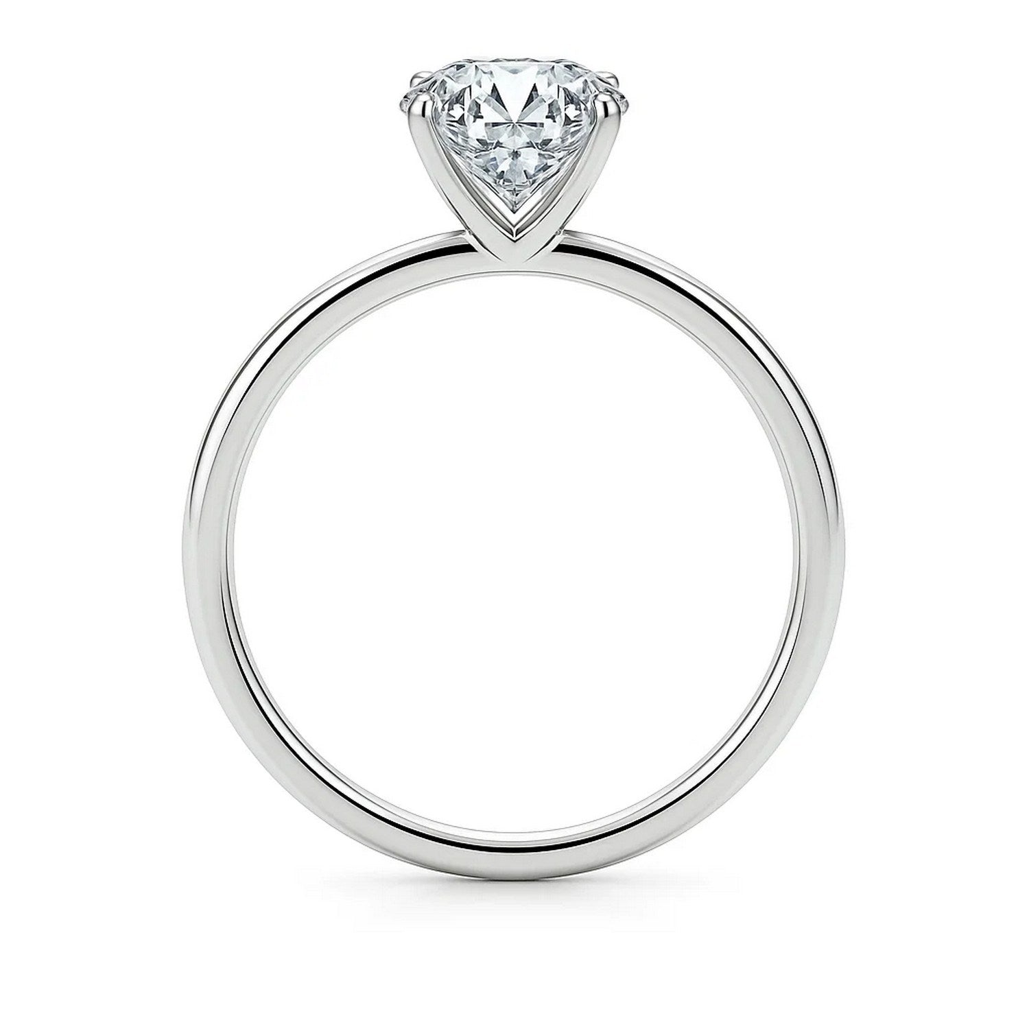 3 Carat Emerald Cut Lab Grown Diamond Solitaire Ring in 10K White Gold | IGI Certified G VS1