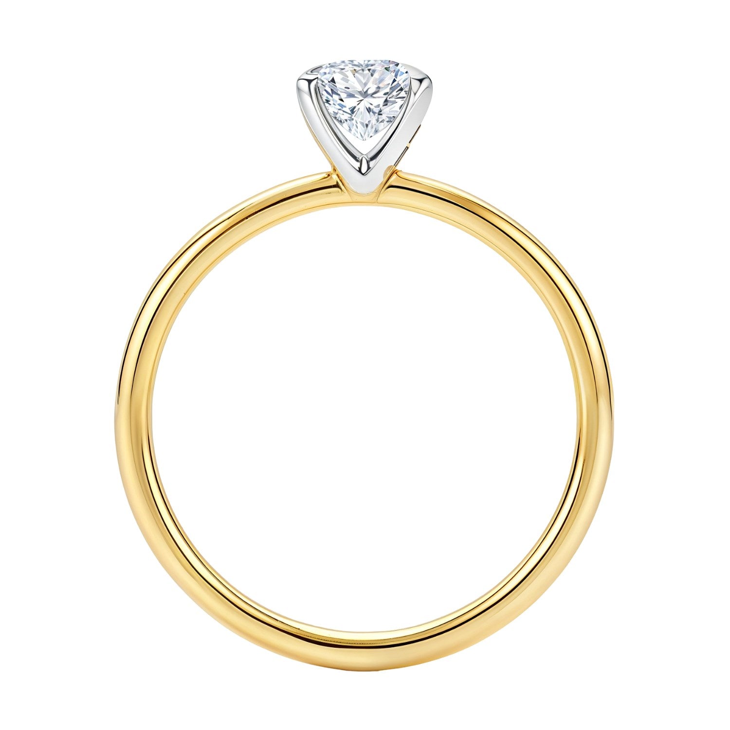 1.5 Carat Emerald Cut Lab Grown Diamond Solitaire Ring in 14K Yellow Gold | IGI Certified G VS1