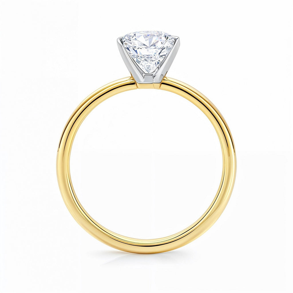 3 Carat Radiant Lab Grown IGI G/VS1 Diamond Solitaire Ring in 14K Yellow Gold