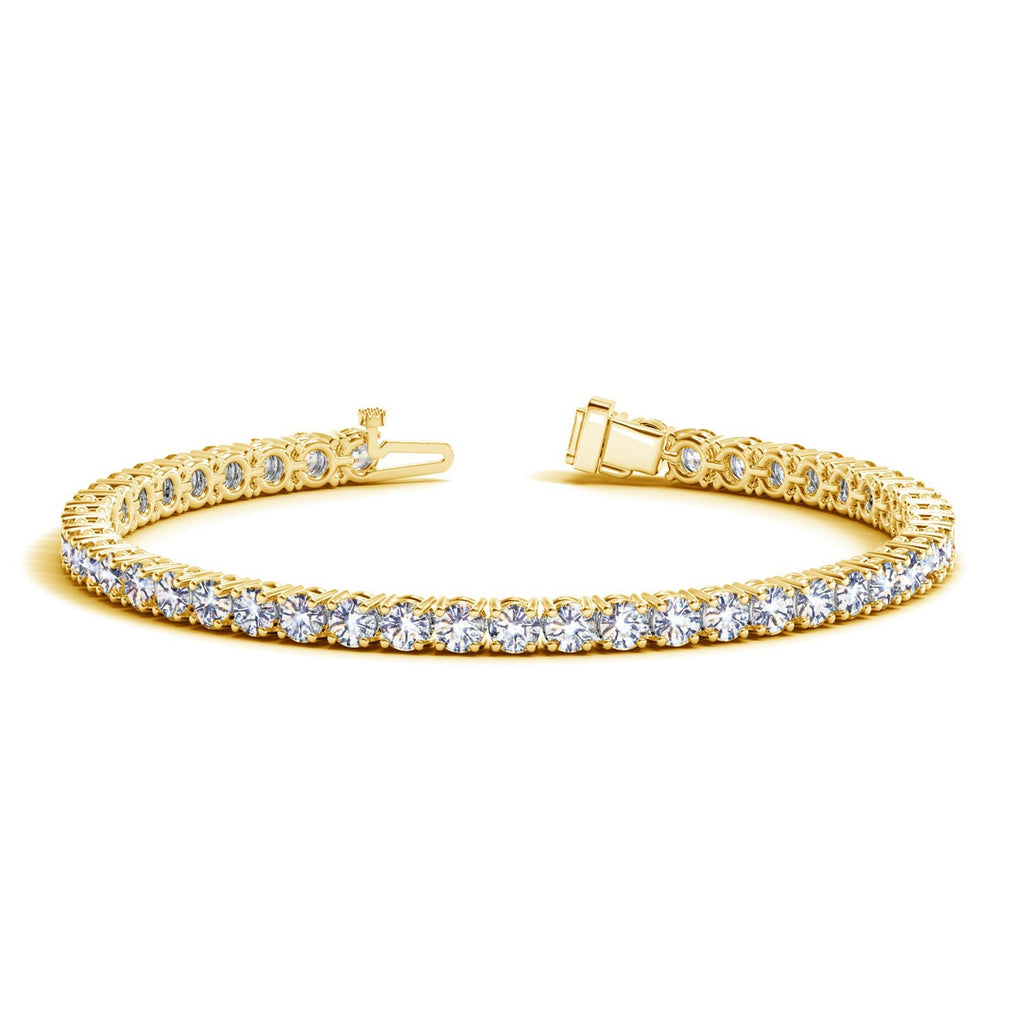 Emira Diamond Bracelet Lab-Grown Round Diamonds in 14K Yellow Gold