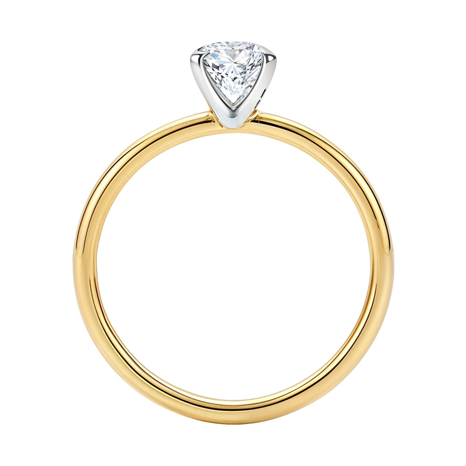 1 Carat Emerald Cut Lab Grown Diamond Solitaire Ring in 10K Yellow Gold | IGI Certified G VS1