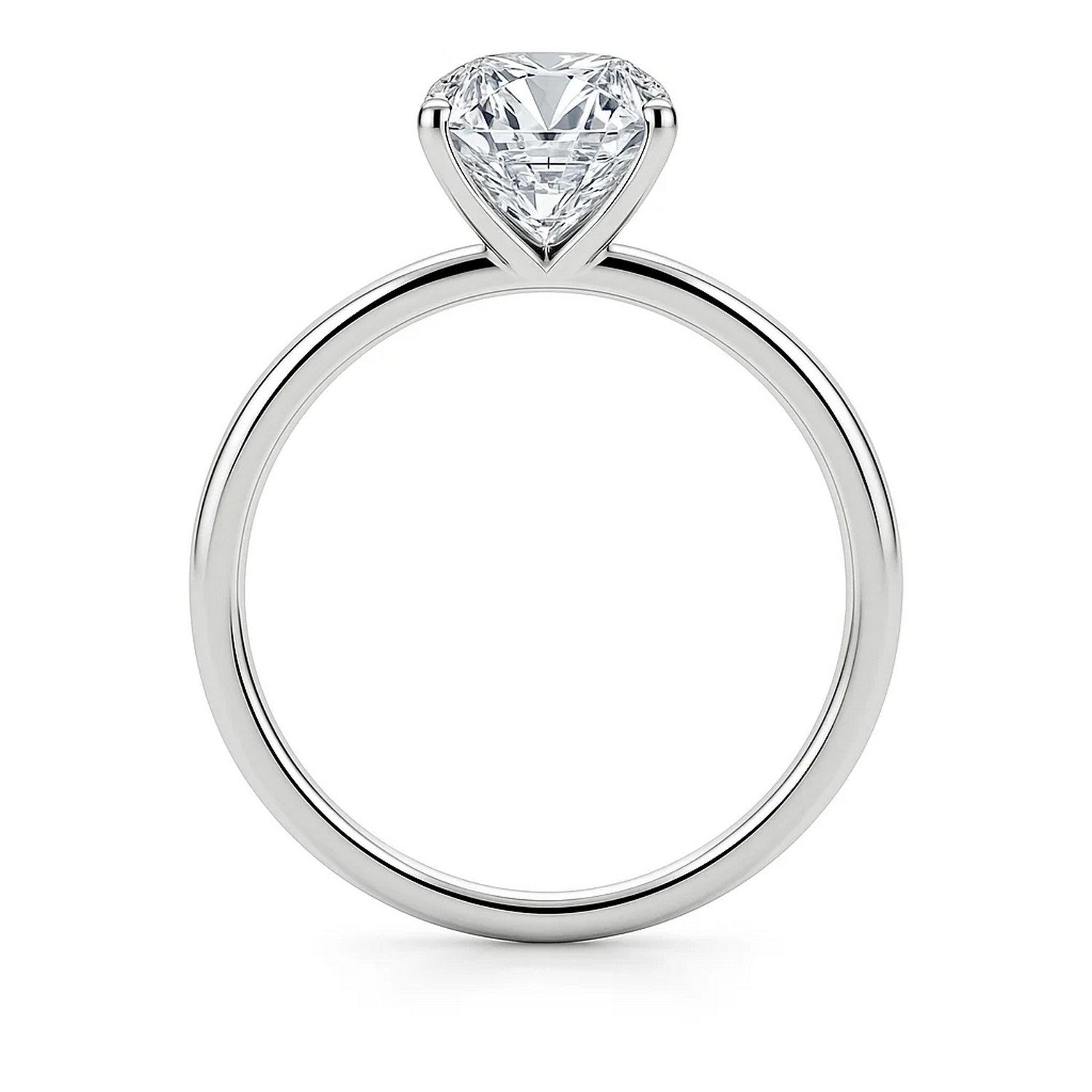 5 Carat Emerald Cut Lab Grown Diamond Solitaire Ring in 10K White Gold | IGI Certified G VS1
