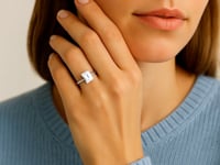 3 Carat Emerald Cut Lab Grown Diamond Solitaire Ring in 10K White Gold | IGI Certified G VS1